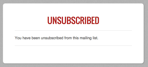 Unsubscribed