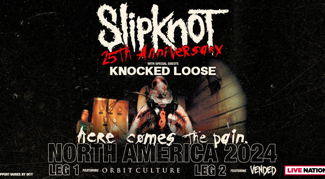 Slipknot Kicks Off 25th-Anniversary 'Here Comes The Pain' Tour With Old-School Set Slipknot,Slipknot tour,Here comes the pain tour,Slipknot 2024,Slipknot news